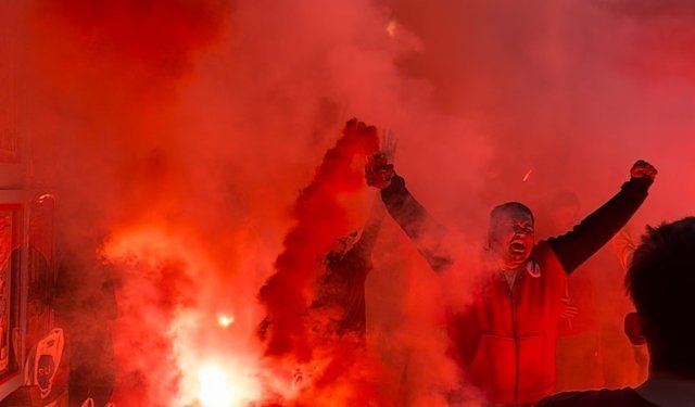Edirne'de Galatasaray'ın galibiyeti coşkuyla kutlandı