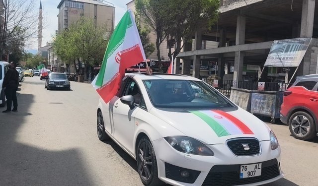 Iğdır'da 500 araçlık konvoyla 'Zalimin Karşısındayız' mesajı