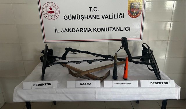 Kaçak kazı yapan 2 şüpheli suçüstü yakalandı