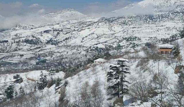 Kahramanmaraş'ın yüksek kesimlerinde kar etkili oldu