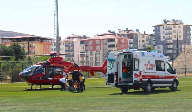 Kalp krizi geçiren hasta hava ambulansıyla Malatya'ya sevk edildi