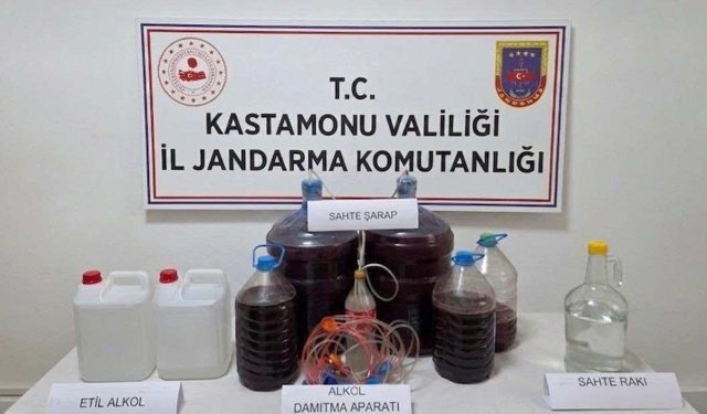 Kastamonu'da sahte içki operasyonu: 1 gözaltı