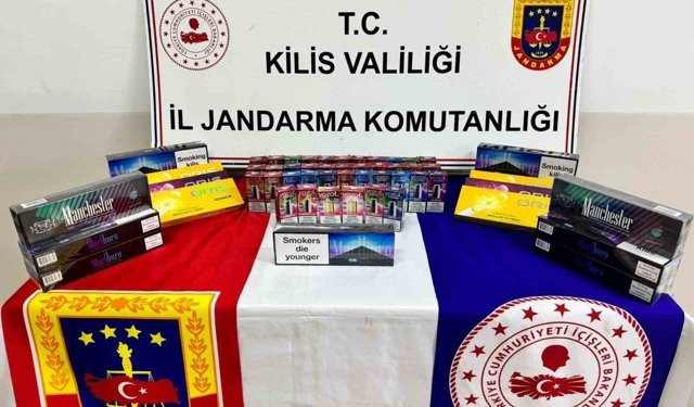 Kilis'te kaçak sigara ve elektronik sigara yakalandı