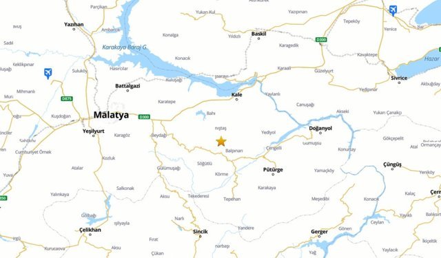 Malatya'da 4,4 büyüklüğünde deprem