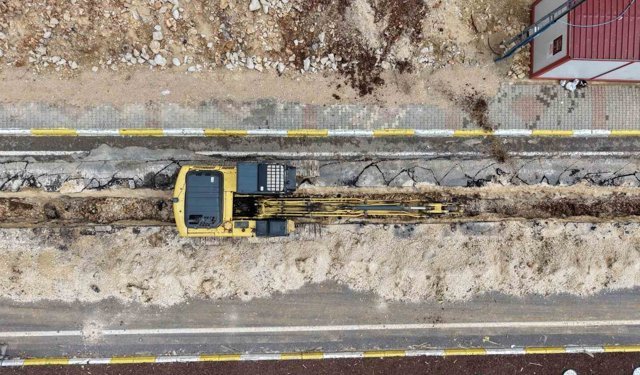 Mardin'de bir mahallede daha atıksu hattı döşeme çalışması tamamlandı