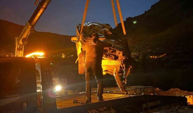 Mardin'de uçuruma devrilen hafif ticari aracın sürücüsü yaralandı