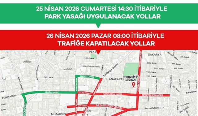 Mesir Festivali nedeniyle 25-26 Nisan'da kapanacak yollar açıklandı