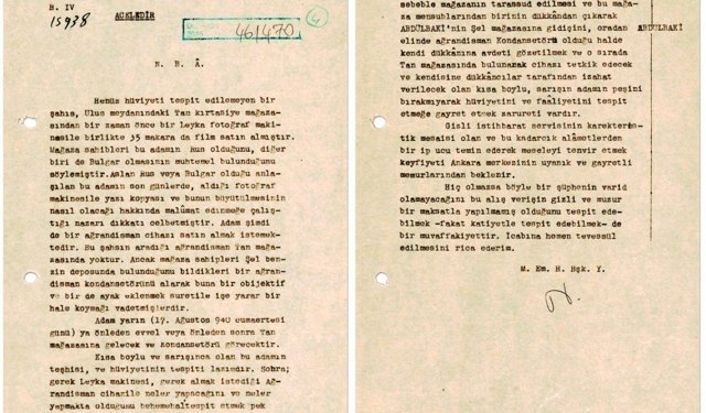 MİT'ten 1940 tarihli 'acele' ibareli şüpheli takibi belgesi paylaşıldı