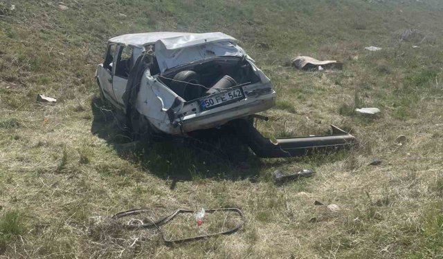 Nevşehir'de otomobil takla attı: 1 yaralı