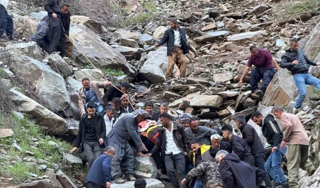 Pancar toplamaya gitti, kayalıklardan düşerek yaralandı