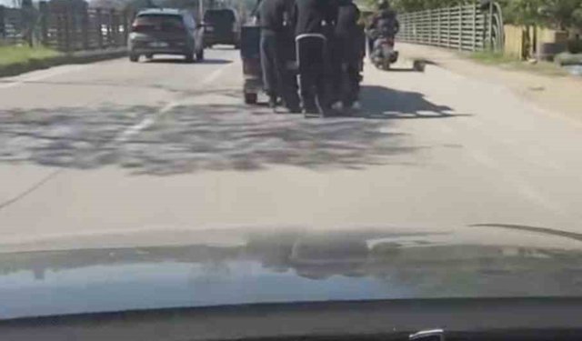 Patenli gençlerin tehlikeli yolculuğu kamerada