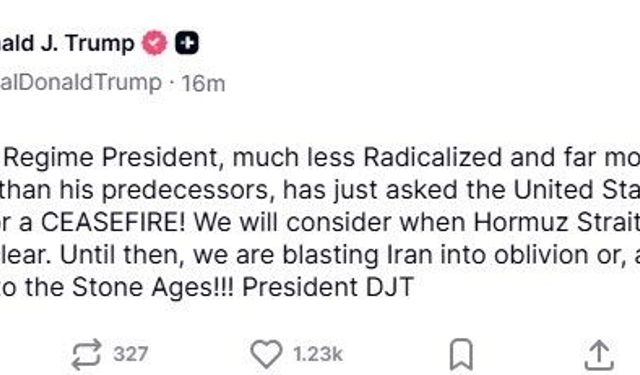 Trump: 'İran'da yeni rejimin lideri, ABD'den ateşkes talep etti'