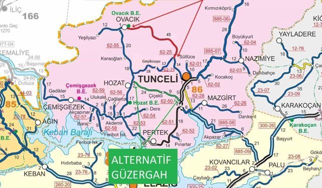 Tunceli-Ovacık yolu ulaşıma kapanacak