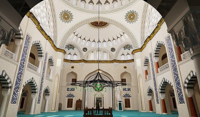 Rize Recep Tayyip Erdoğan Camii yükseliyor