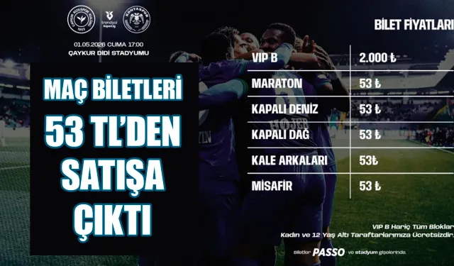 Çaykur Rizespor - Konyaspor maçının biletleri 53 TL'den satışa çıktı