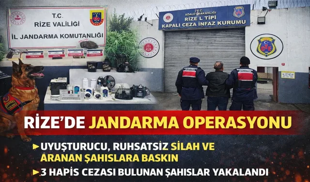 Rize'de Jandarmanın bir aylık asayiş bülteni