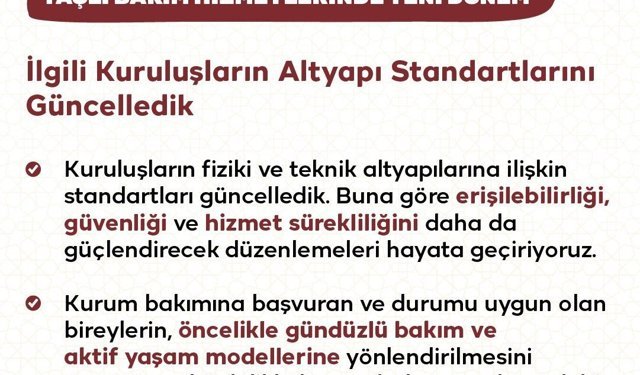 Bakanlıktan huzurevlerine yönelik yeni düzenleme