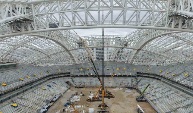 Başkentin yeni simgesi olacak stadyum havadan görüntülendi