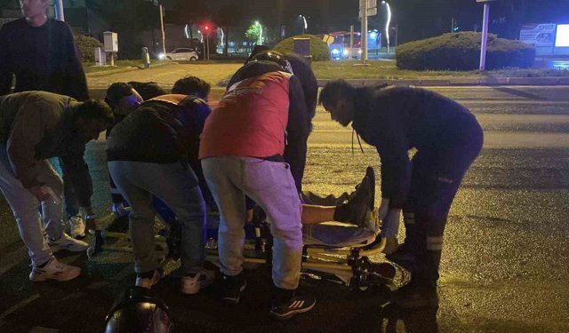 Bolu'da otomobil ile motosiklet çarpıştı: 1 yaralı