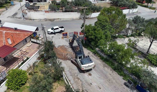 Düğerek'te yol çalışmaları başladı