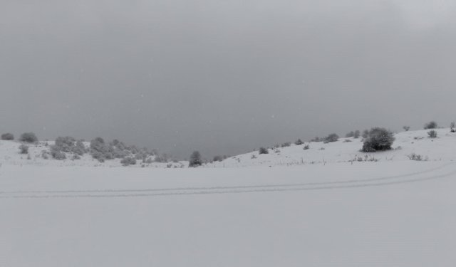 Keltepe Kayak Merkezi'nde kar yağışı etkili oldu