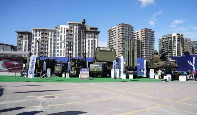 SAHA EXPO'daki çok katmanlı sistemler havadan görüntülendi