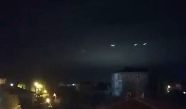 Sakarya'da gökyüzünde görülen ışıklar merak uyandırdı