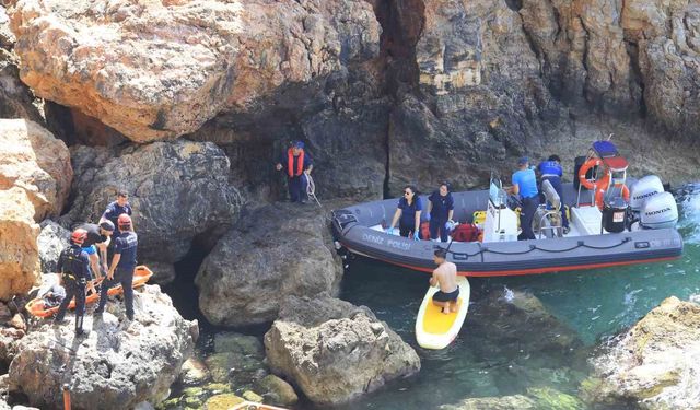 Zıpkınla balık avlamak isterken falezlerden düştü, ekipler alarma geçti