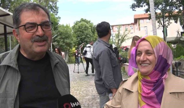 Ankara'da anne ve baba çocuğuna destek olmak için YKS'ye girdi