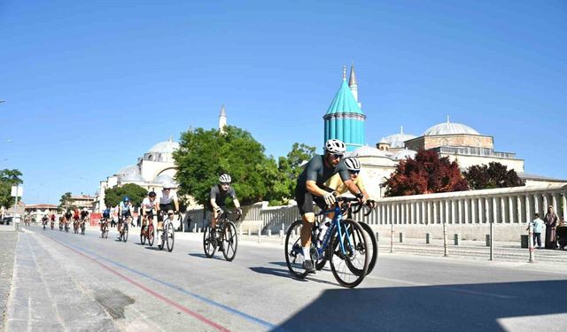 Avrupa bisiklet başkenti Konya'da Granfondo bisiklet yol yarışı heyecanı yaşandı