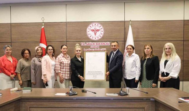 Bafra Sağlıklı Hayat Merkezi 'Bebek Dostu' ünvanı aldı