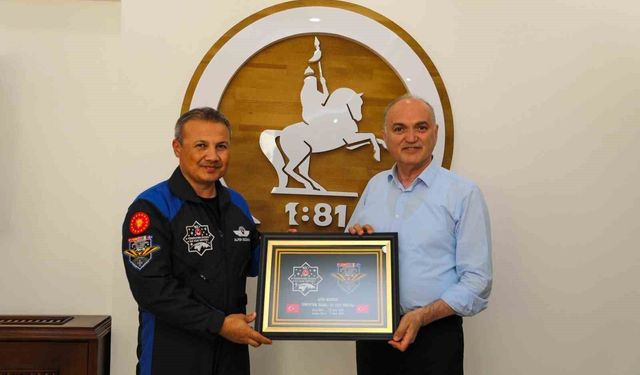 Başkan Özlü, Türkiye'nin ilk astronotunu ağırladı