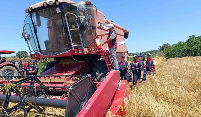 Çanakkale'de orman yangınlarına karşı biçerdöver denetimi yapıldı