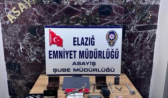 Elazığ'da 7 milyon liralık ziynet eşyası çalan 4 şüpheli tutuklandı