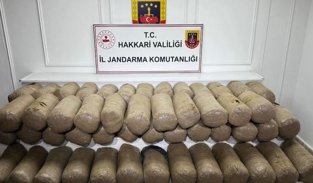 Hakkari'de düzenlenen operasyonda 503 kilogram uyuşturucu madde ele geçirildi