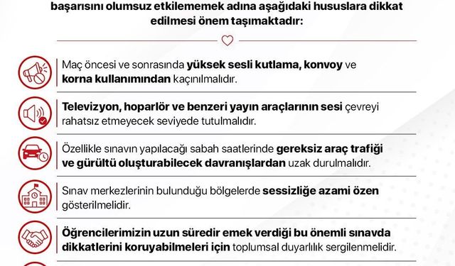 İletişim Başkanlığı'ndan YKS öncesi milli maçı uyarısı