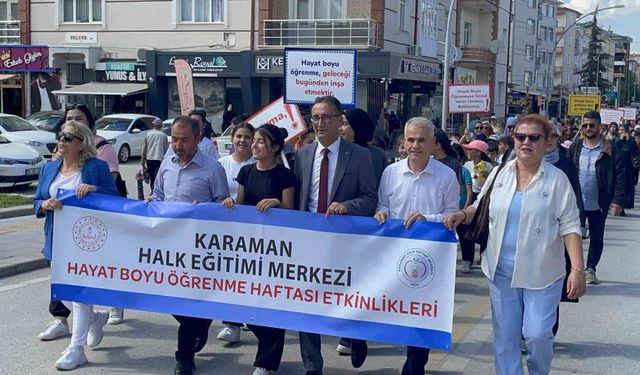 Karaman'da 'Hayat Boyu Öğrenme Haftası' yürüyüşle başladı