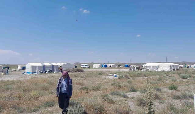 Karapınar'da mevsimlik tarım işçilerinin kaldığı çadır kentte inceleme