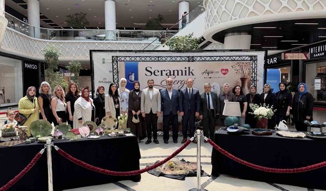 Kursiyerlerin seramik ürünleri görücüye çıktı