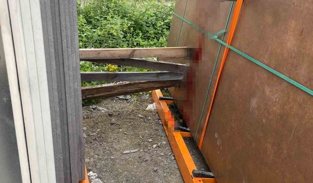 Mermer blokların arasında kalan işçi ağır yaralandı