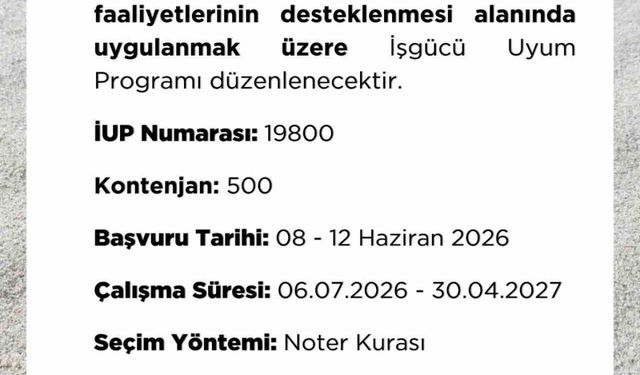 Niğde'de 500 kişilik istihdam fırsatı