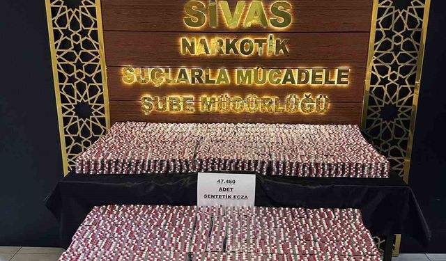 Sivas'ta 133 bin 840 adet uyuşturucu hapla yakalanan zanlılardan biri tutuklandı