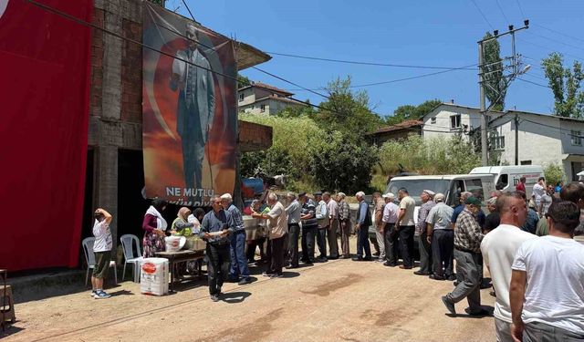 Söğütalan Köyünde hayır yemeği düzenlendi