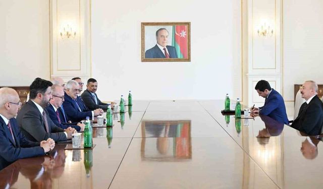 TBMM Başkanı Kurtulmuş, Azerbaycan Cumhurbaşkanı Aliyev tarafından kabul edildi