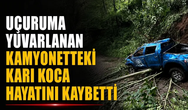 Rize'de kamyonet kazası, karı koca hayatını kaybetti