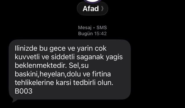 AFAD'dan vatandaşa beklenen yağışa karşı 'tedbirli olun' mesajı