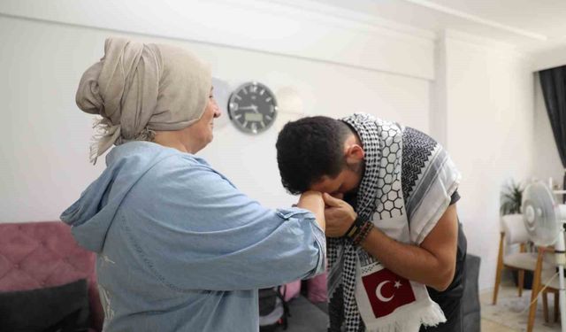 Ailesiyle vedalaştı, zulme 'dur' demek için Filistin'e yola çıktı