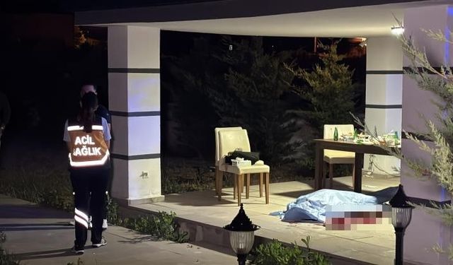 Aksaray'da villa bahçesindeki içki masasında cinayet: 1 ölü