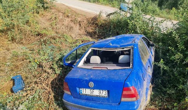 Bilecik'te otomobil takla attı: 1 yaralı