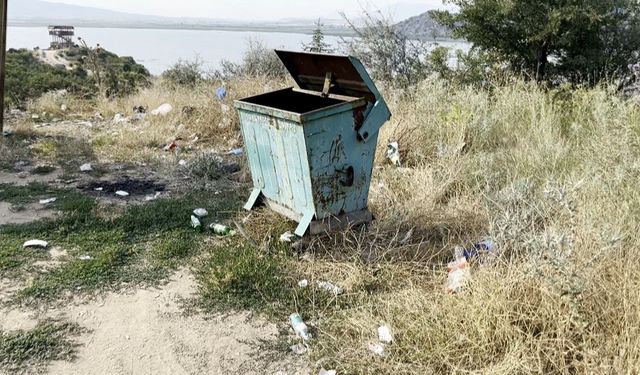 Boş çöp konteynerinin etrafının atıklarla kaplandığını gören profesörden sert tepki